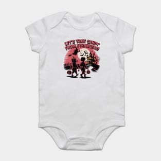 Let's Take Candy from Strangers Funny Halloween Baby Bodysuit